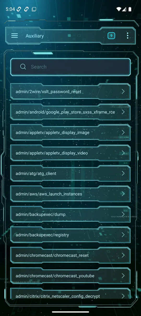 Auxiliary modules list