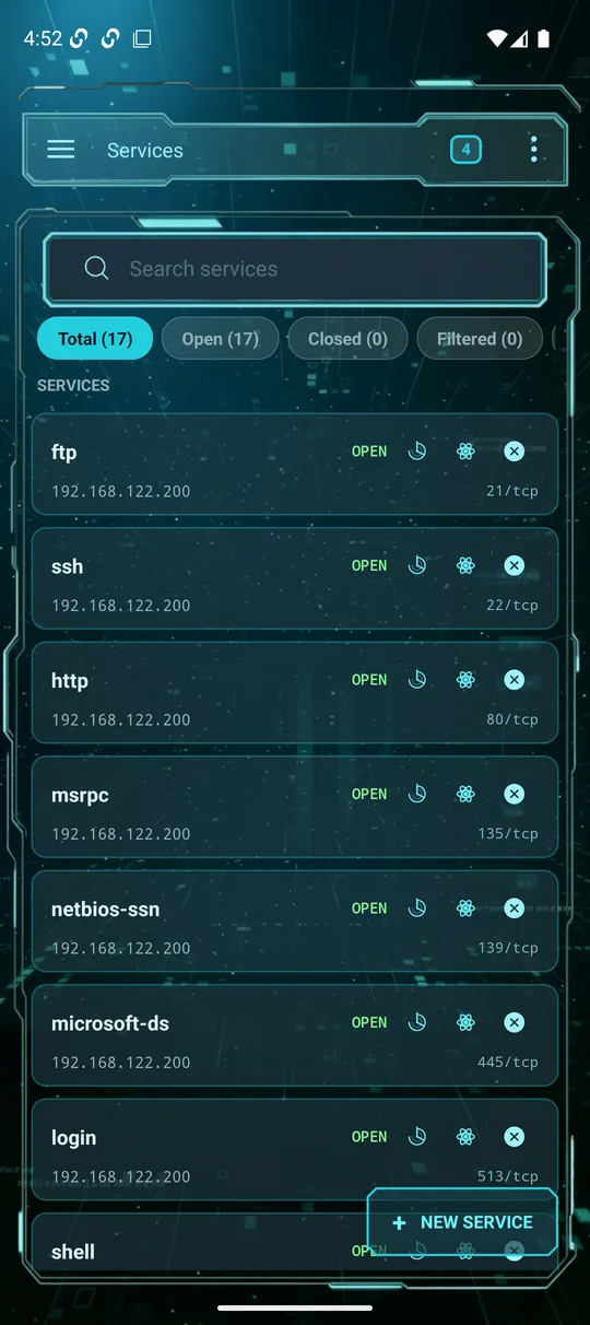 Services list