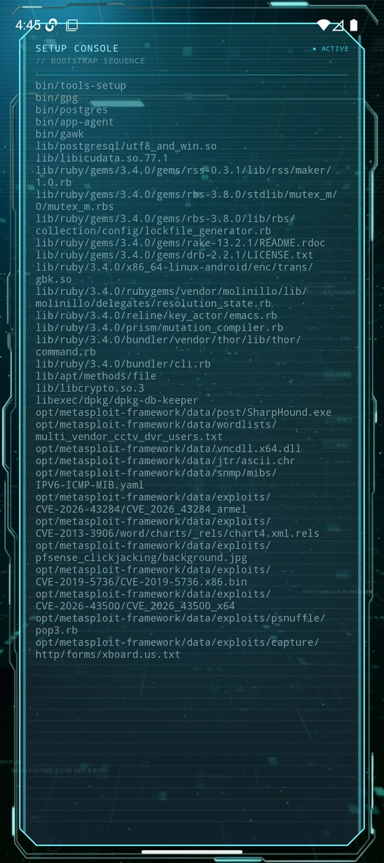 Bootstrap setup console