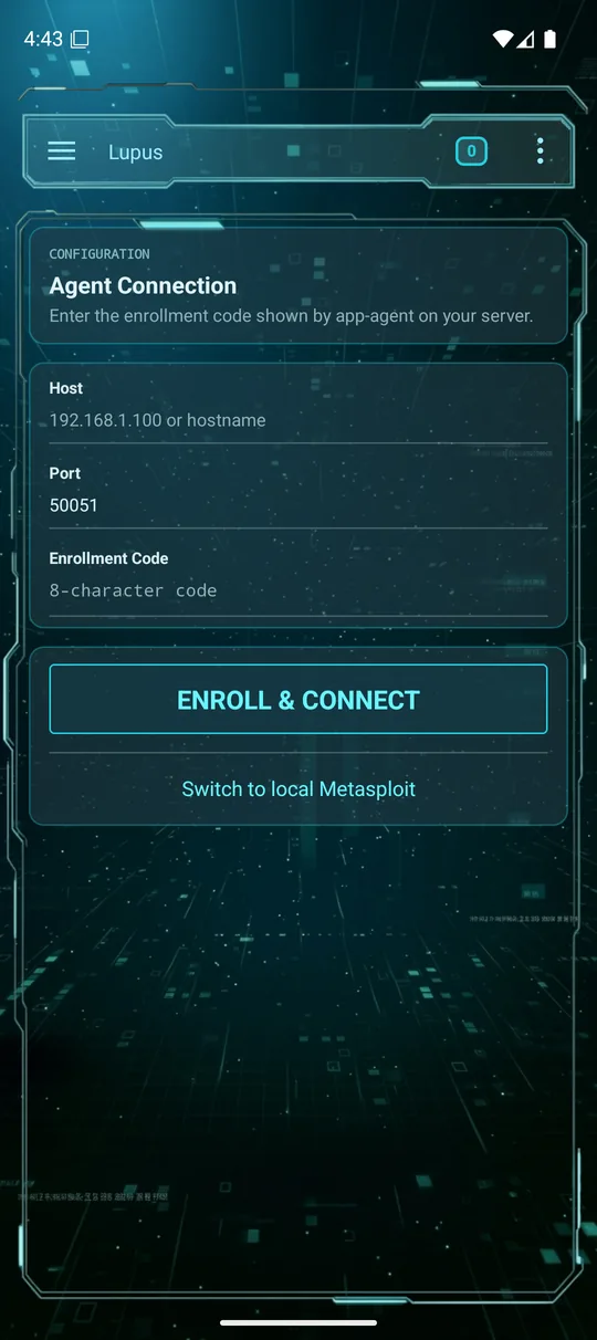 Agent connection / mode selection