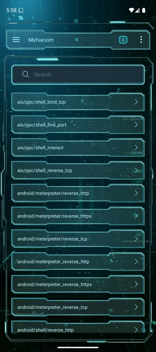 Msfvenom payload list