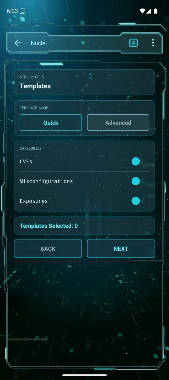 Nuclei template selection