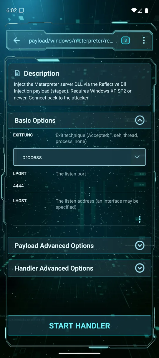 Payload handler config