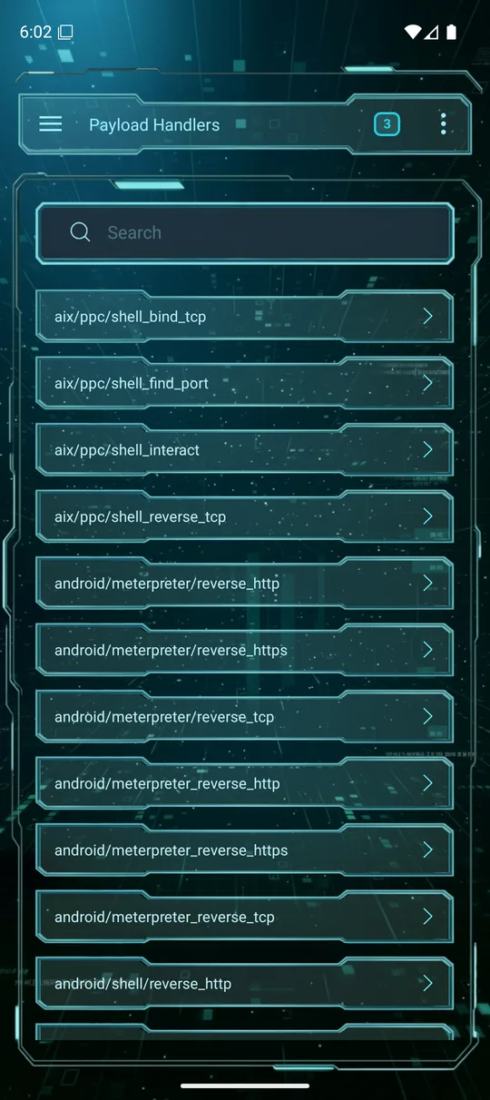 Payload handlers list